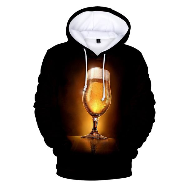 

to yellow 3d hoodies beer men/women sweatshirts beer popular autumn 3d long sleeve pullovers fashion casual coat, Black
