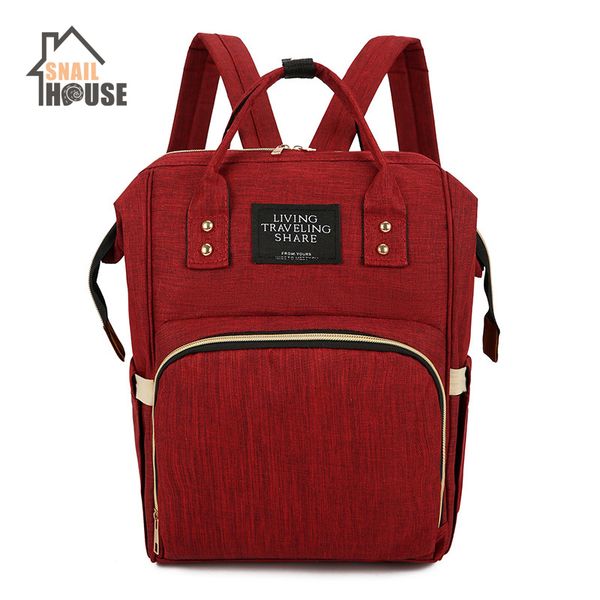 

Snailhouse Multifunctional Baby Diaper Bags Fashion Waterproof Diaper Organizer Portable Nappy Bag Capacity Mummy Bag Backpack