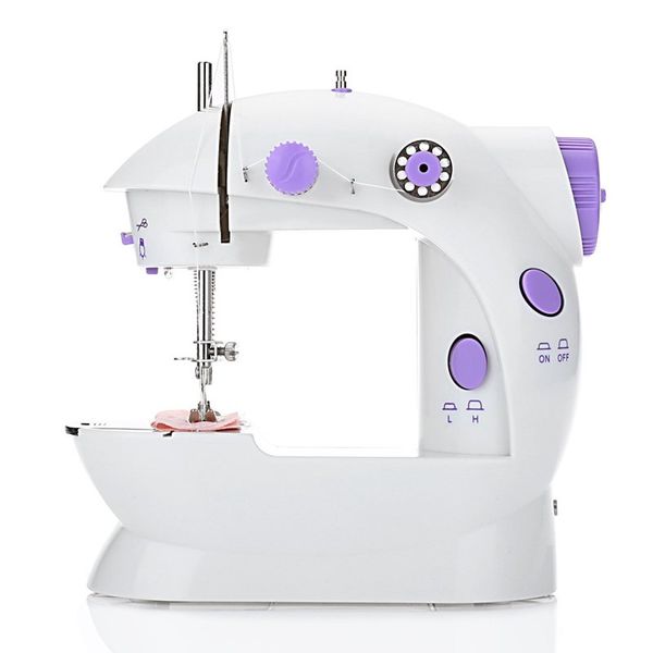 

eu plug mini electric handheld sewing machine dual speed adjustment with light foot ac220v double threads pedal sewing machine gps