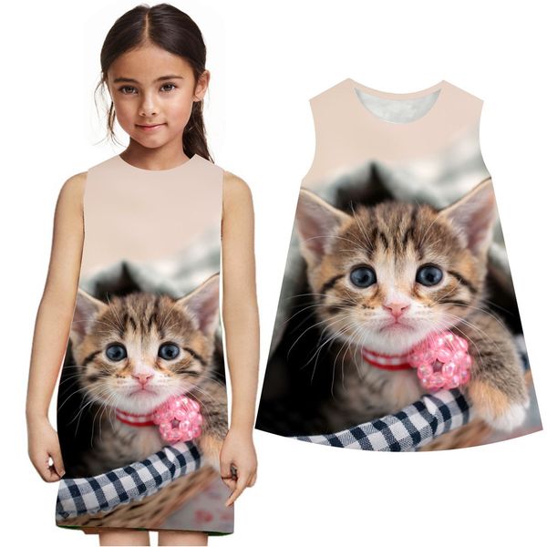 

new children clothing for girls toddler nice printing beach party holiday brand girls dress summer stly new kids dress clothes, Red;yellow