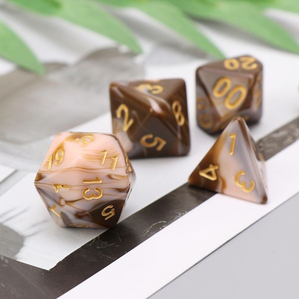 

7 / комплек кђбика d4 d6 d8 d10 d12 d20 дл dungeonsdragon dd rpg poly игѬ, Black