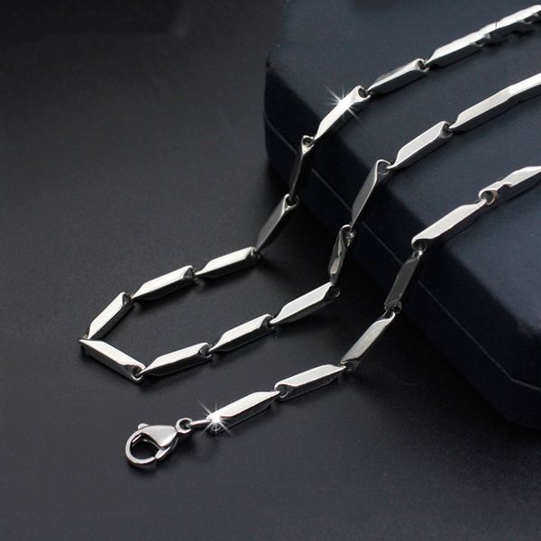 

1.5mm 2mm 3mm 4mm stainless steel necklace melon seed twist part chain necklace boy man chain silver color 40cm 50cm