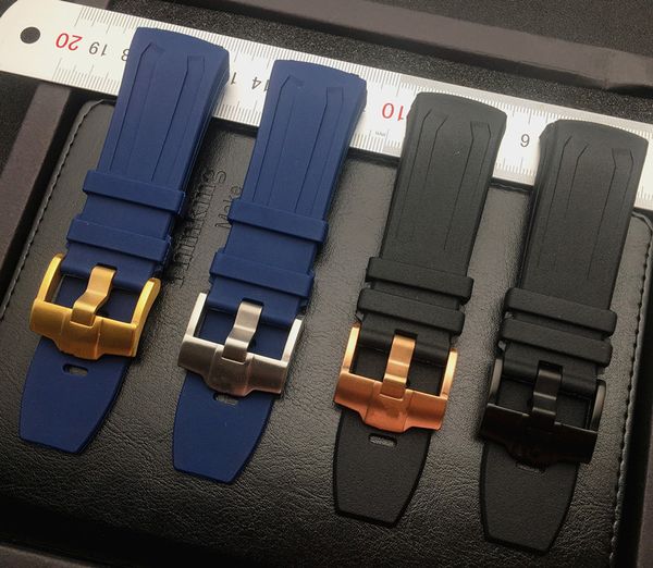 

black blue watchband 27x21mm watch band ap 26560io 26577ti 26221ft for audemars and piguet strap oak concept gmt belt tools, Black;brown