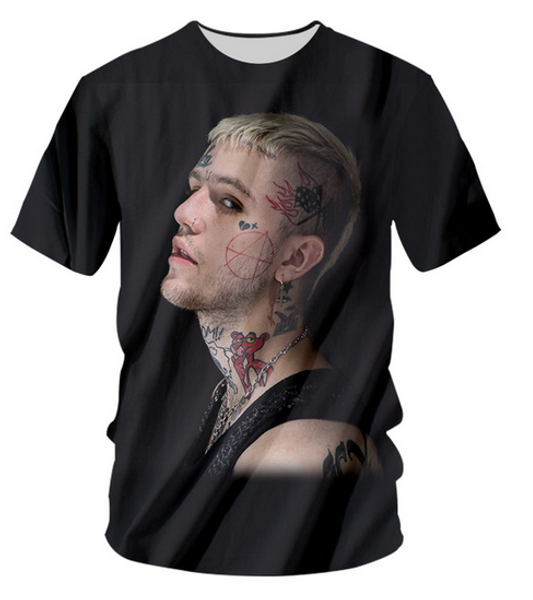 

summer style fashion mens/womens lil peep funny 3d print casual t-shirt abcq00172, White;black