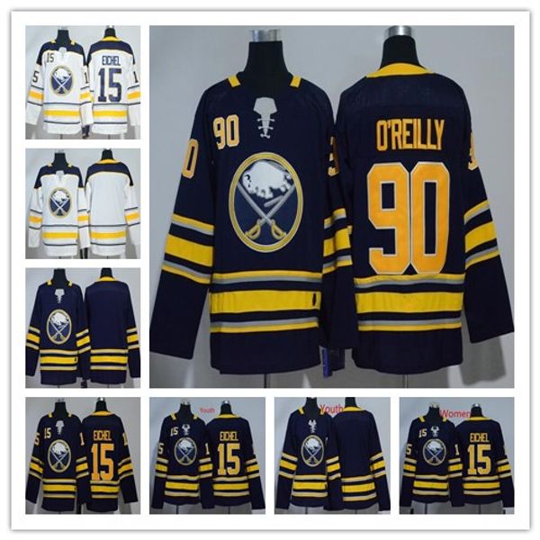 

buffalo sabres ice hockey jersey 15 jack eichel 90 ryan o'reilly blue white blank buffalo sabres hockey stitched jerseys, Black;red