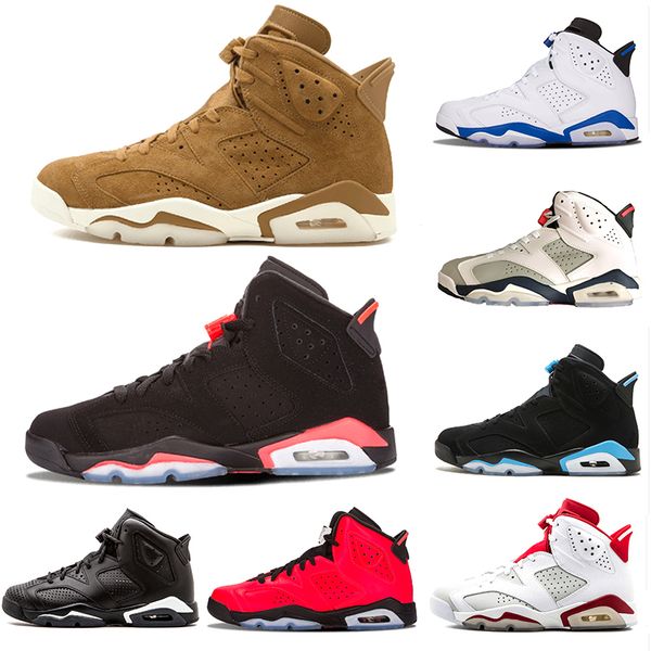 

new 6 tinker basketball shoes classic 6s mens wheat unc black blue white infrared men strainer ports sneakers gatorade alternate black cat