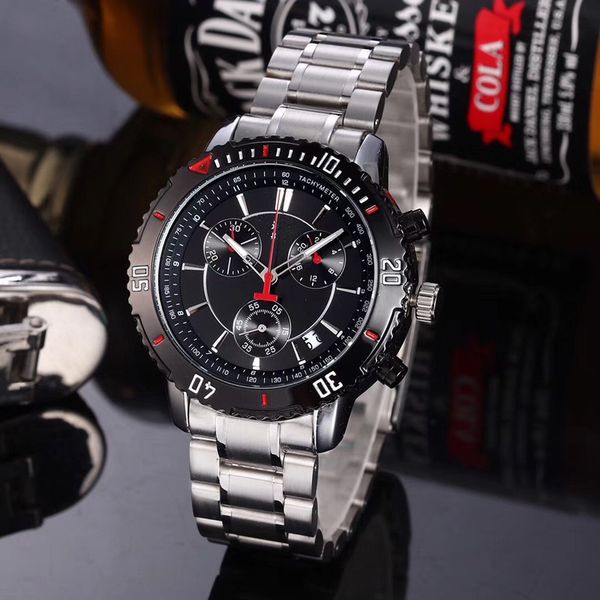 

2020 new tiss brand six stitches series men luxury fashion quartz-watch man wristwatches selling clock gift, Slivery;brown