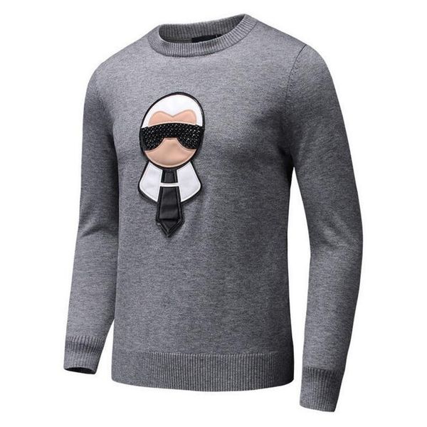 

nail bead galeries lafayette printing winter casual sweater brand clothing long sleeve mens sweaters classic shirt pullover o-neck knitwear, White;black