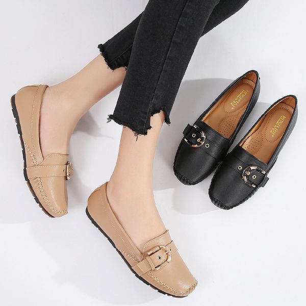 

shoes all-match casual female sneakers square toe autumn women flats nursing new comfortable summer fall dress tpr, Black
