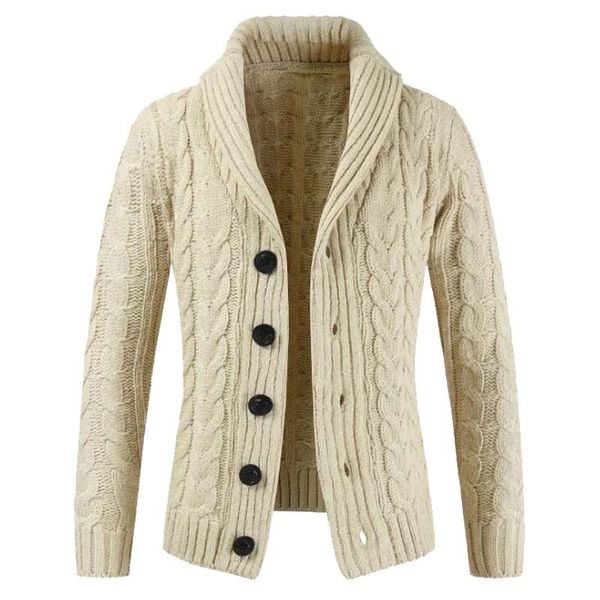 

men cardigan sweater autumn and winter new mens long-sleeved sweater lapel cardigan button knit coat tide warm cb112502, White;black