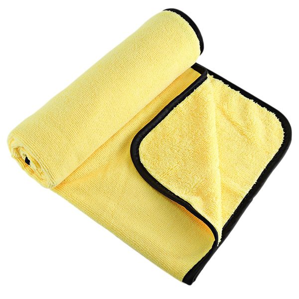 

car wash microfiber towel car cleaning dry cloth care yellow