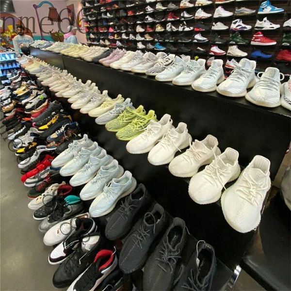 

with box) 2020 new 350 shoes kanye west men women 350 v2 running shoes sports trainers yeezy boost 350 v2, Black