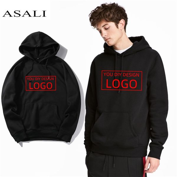 

us size custom mens women hoodies 3d print diy logo design hoodie fleece coat jacket sweatshirts suppliers drop shipper, Black