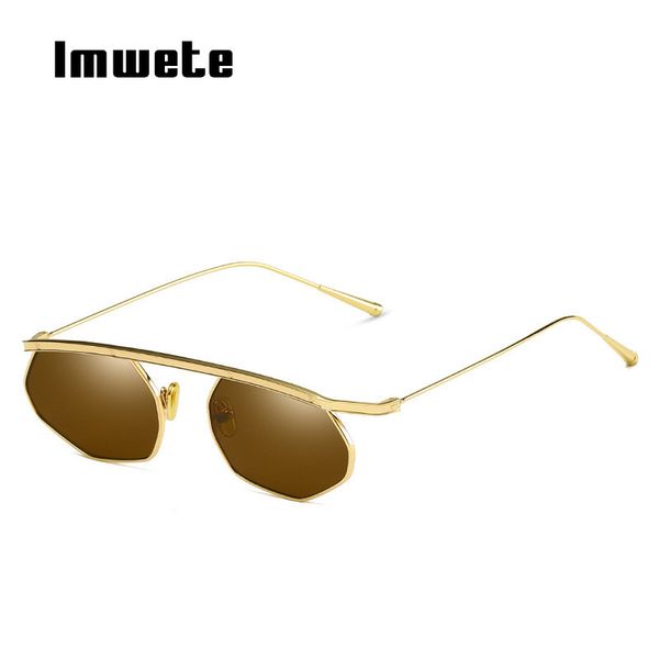 

imwete classic sunglasses women 2019 hd ocean lens sun glasses for men metal brand design eyeglasses frames uv400 shades female, White;black