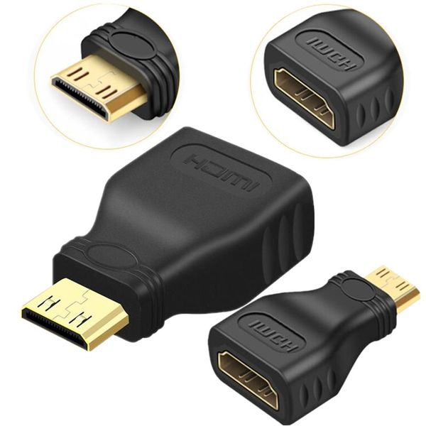 Mini HDMI Type C Male To HDMI Type A Female Adapter Connector For 1080P TV HDTV
