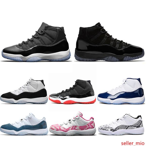 

11 navy pink snakeskin 11s concord 45 men basketball shoes bred space jam cap and gown mens trainer sports sneakers wholesale