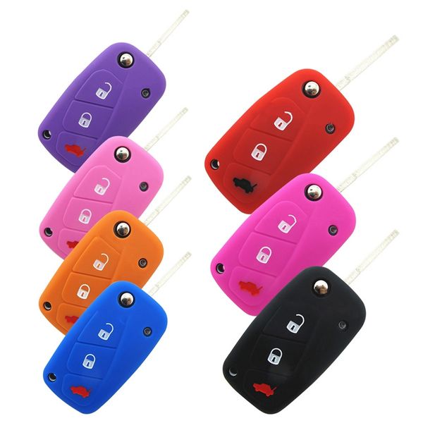 

3 buttons silicone car key case cover for /panda /stilo /punto /doblo /grande /bravo 500 ducato /minibus