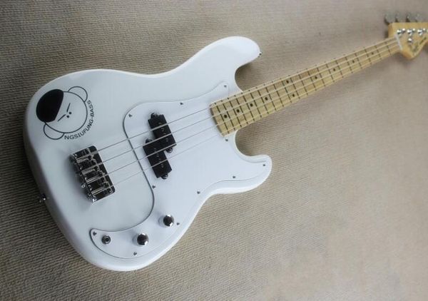 

ngsiufung-bass модель четыре-струнный электрический бас белый клен накладка, электрическая гитара, поддержка настройки, свободная перевозка