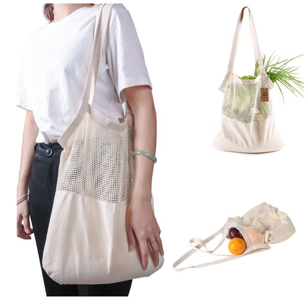 

reusable string shopping bag fruit vegetables eco grocery bag portable storage bag shopper tote mesh net woven cotton storage bags fa2874