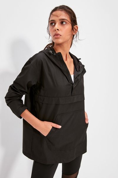 

trendyol waterproof black sports raincoat twoaw20sw0337