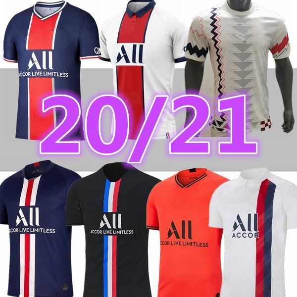 

maillots de football kits 19 20 21 paris soccer jersey 2019 2020 2021 mbappe icardi 4th shirt men kids set maillot de foot hommes enfants, Black;yellow