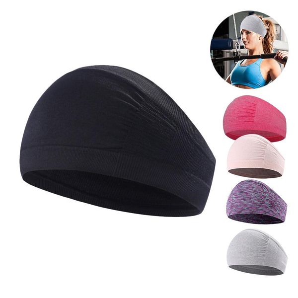 

sport sweatband headband quick-drying sweat straps men women head band running tennis headscarf anti-slip elastic hairband, Yellow;black