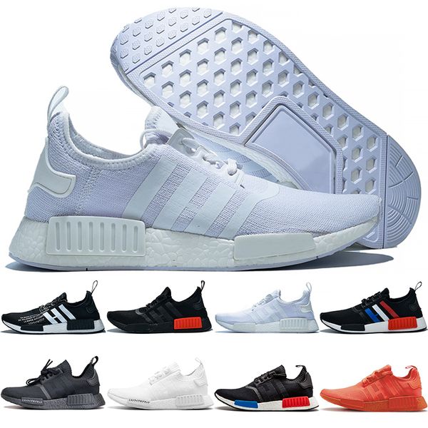 

2019 nmd r1 running shoes men women atmos white black red yellow france olive mens trainers breathable sports sneakers runner size 36-47