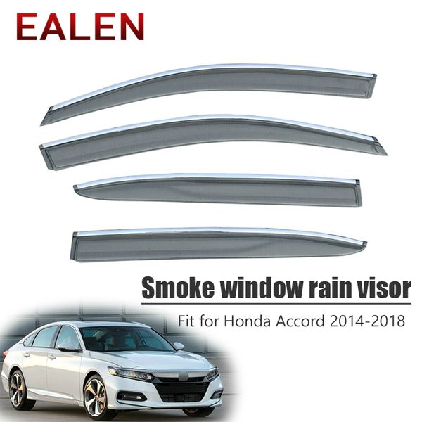 

ealen for 2014 2015 2016 2017 2018 abs vent sun deflectors guard accessories 4pcs/1set smoke window rain visor