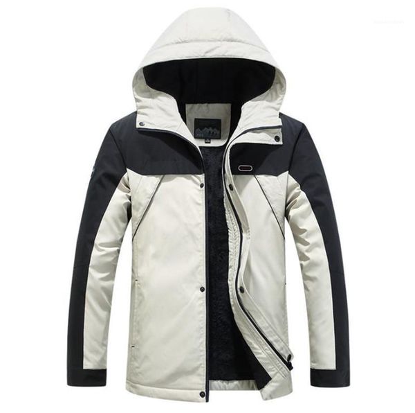 

jackets plus velvet warm winter casual outdoor sports long sleeved hooded jackets fashion mens jackets new mens designer, Black;brown