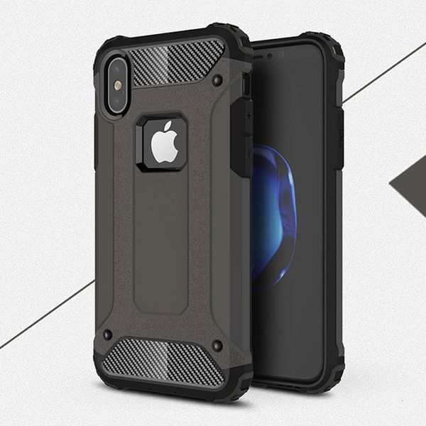 

software-tightened for iphone xs max x xr gas mask mixed telephone cover, durable double armor, anti-phone impact