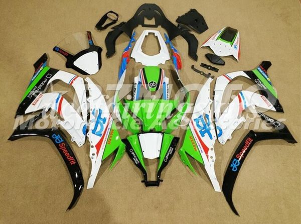 

new abs motorcycle full fairings kit fit for kawasaki ninja zx-10r zx10r 2011 2012 2013 2014 2015 10r 11 12 13 14 15 green white
