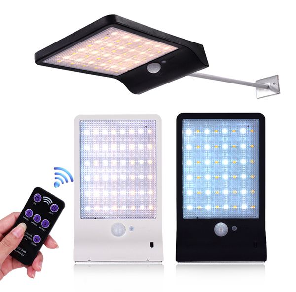 

48 led solar light motion sensor wall lamp remote control wireless ip65 waterproof street light