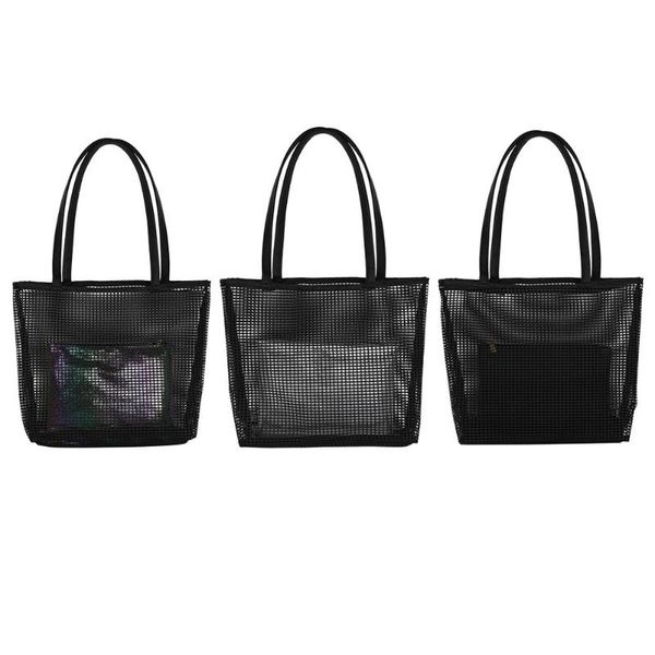 

women fashion mesh bags two-piece shoulder messenger composite handbag