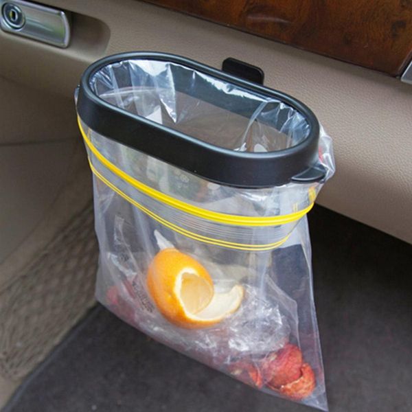 

foldable car organizer trash bag frame plastic rubbish bag oval black frame