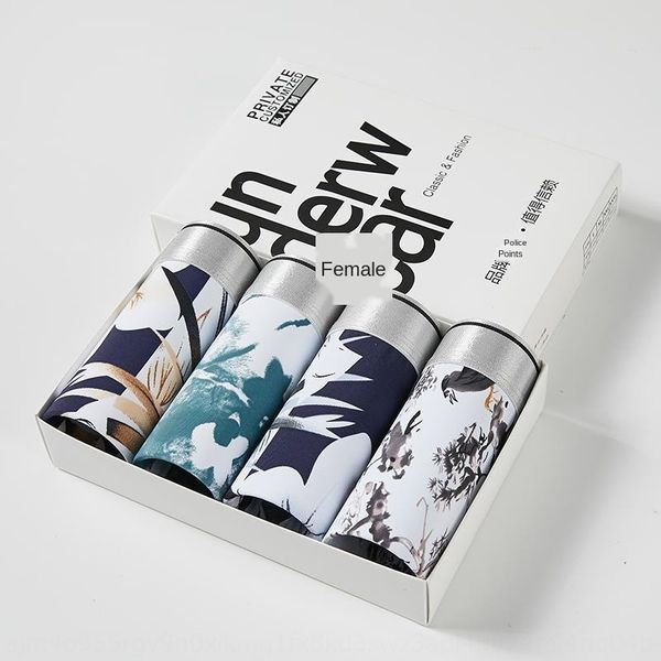 

tfigw 2020 boxed men's ice silk traceless comfortable and breathable 2020 underwear boxed underwear men's boxers ice silk traceles, Black;white