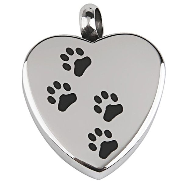 

собака печать на сердце из нержавеющей стали кремация подвеска antique silver, Bronze;silver