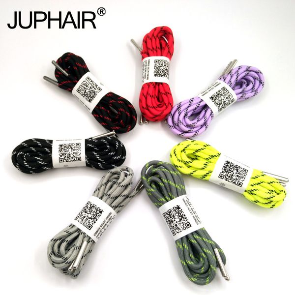 

1 pair outdoor sport casual multicolor bumps round shoelace hiking slip rope shoes laces sneaker shoelaces metal head shoelaces, Black