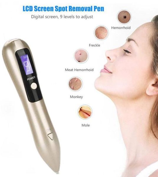 

selling 9 level lcd mole removal pen freckle spot removal machine dark spot remover for face wart tag tattoo remove pen