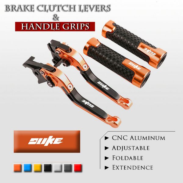 

adjustable folding cnc brake clutch levers handle grips set for duke rc 390 200 125