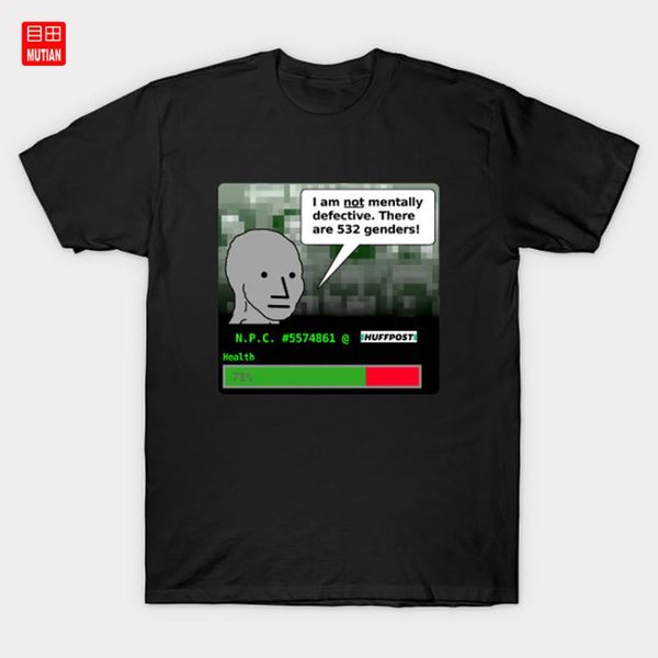 

532 genders t-shirt orange man bad gender studies political correctness non playable character journalism npc npc face, White;black