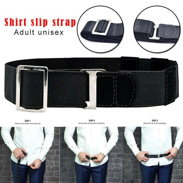 

shirt dress holder adjustable near shirt stay tuck it belt non-slip anti-wrinkle straps for women men work, Black;brown