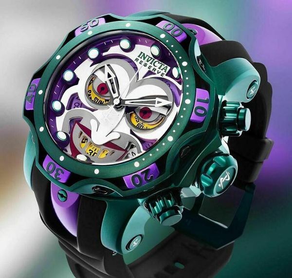 

authorization original invicta brand dc comics joker joint production model:26790 30063 chronograph men's quartz watch +original box, Slivery;brown