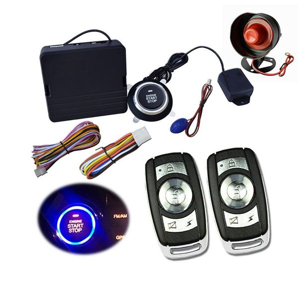 

9pcs car suv keyless entry engine start alarm system push button remote starter sauto