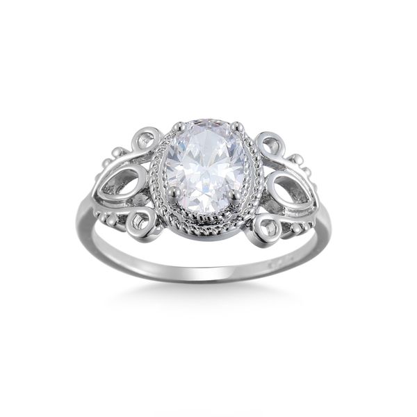 

ювелирные изделия простой белый циркон обручальные кольца аксессуары jewel кольца мода обручальное lover валентина день рождения пара партии, Silver