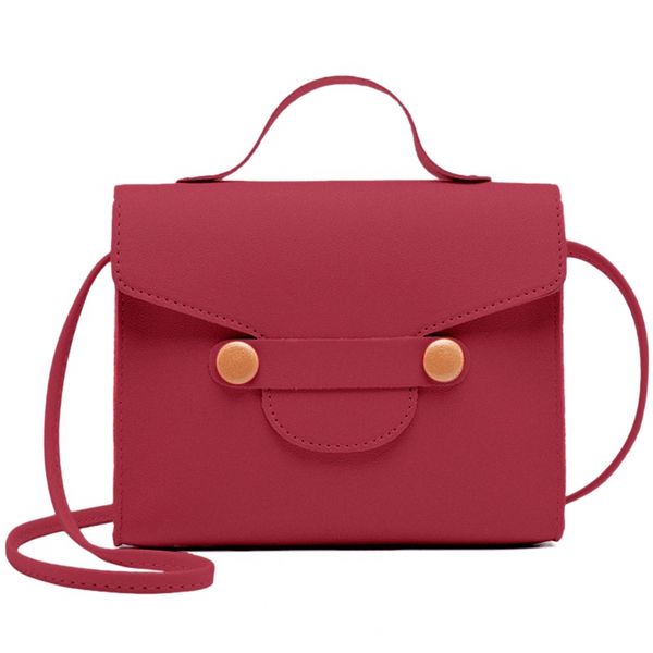 

мода cute mini square bag trend одного плеча по диагонали малый мешок мобильный телефон красное вино