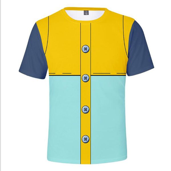 I Sette Peccati capitali Maglietta per bambini Ragazzi Ragazze Nanatsu No Taizai Peccato di Bradipo 3D Stampa Anime T-shirt Abbigliamento per bambini