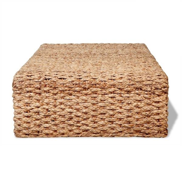 

coffee table in water hyacinth hand-woven dining room furniture