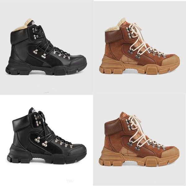 

original logo} designer large size new style autumn winter martin women men boots shoes wholesale snow boot leather luxur short boots 35-47, Black