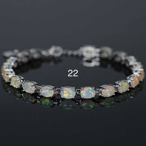 

haimis created fire opal women fashion jewelry silver plated bracelets, Black