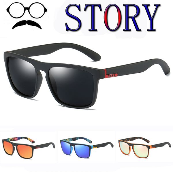 

polarized sunglasses men women classic retro square outdoor sun glasses coating eyewear driving black frame sports, White;black